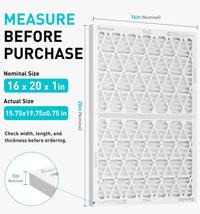 AErovivo Refillable 16x20x1 Air Filter MERV 8, Reusable Frame & 6 Refills I Lint, Pet Hair & Everyday Particle Control, 30-90 Day Filter for AC, HVAC & Furnace Systems, Actual Size 15.75x19.75x0.75in